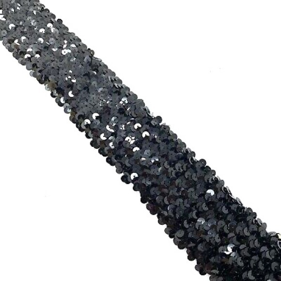 2 for $26 Vintage Black Sequin Evening Cocktali Waist Stretch Belt - Picture 5 of 7